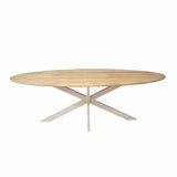 Eiken eettafel Ferris | Ovaal 280 cm | Naturel | Poot Zand