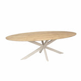 Eiken eettafel Ferris | Ovaal 280 cm | Naturel | Poot Zand