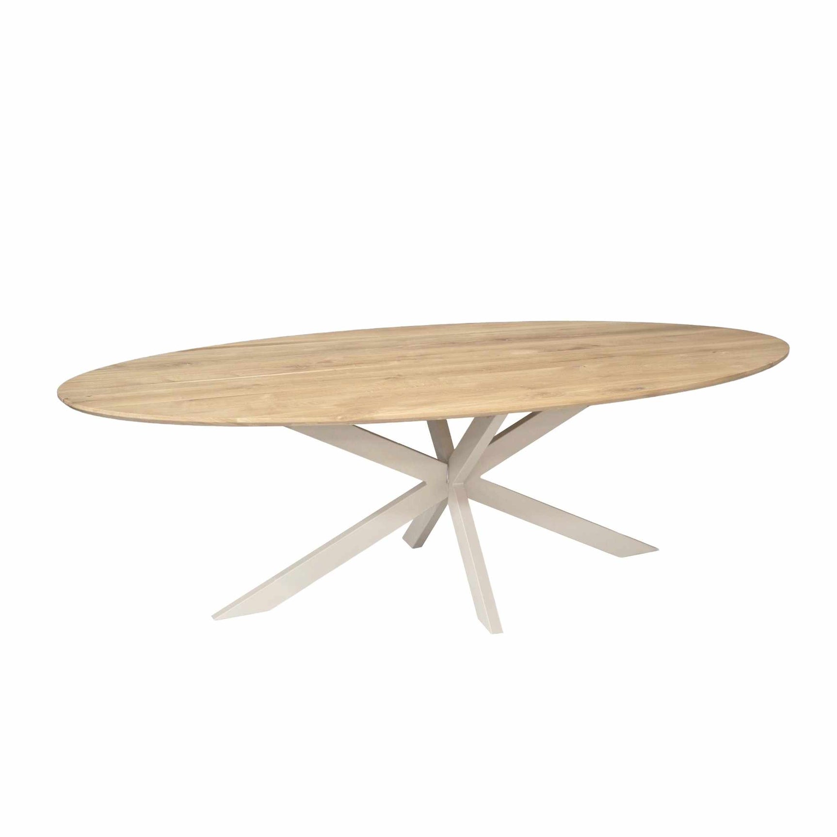 Eiken eettafel Ferris | Ovaal 280 cm | Naturel | Poot Zand