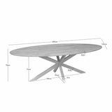 Eiken eettafel Ferris | Ovaal 280 cm | Naturel | Poot Zand