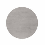 Rond taupe tafelblad van Salontafel Solana met gladde textuur, bovenaanzicht.