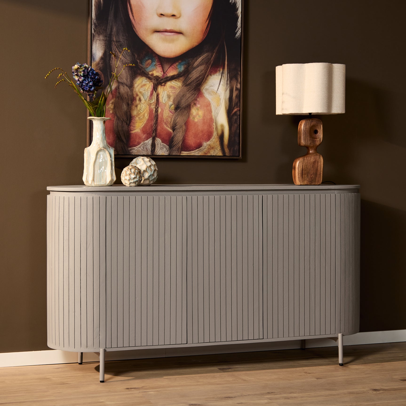 Dressoir Solana | 165 cm | Taupe