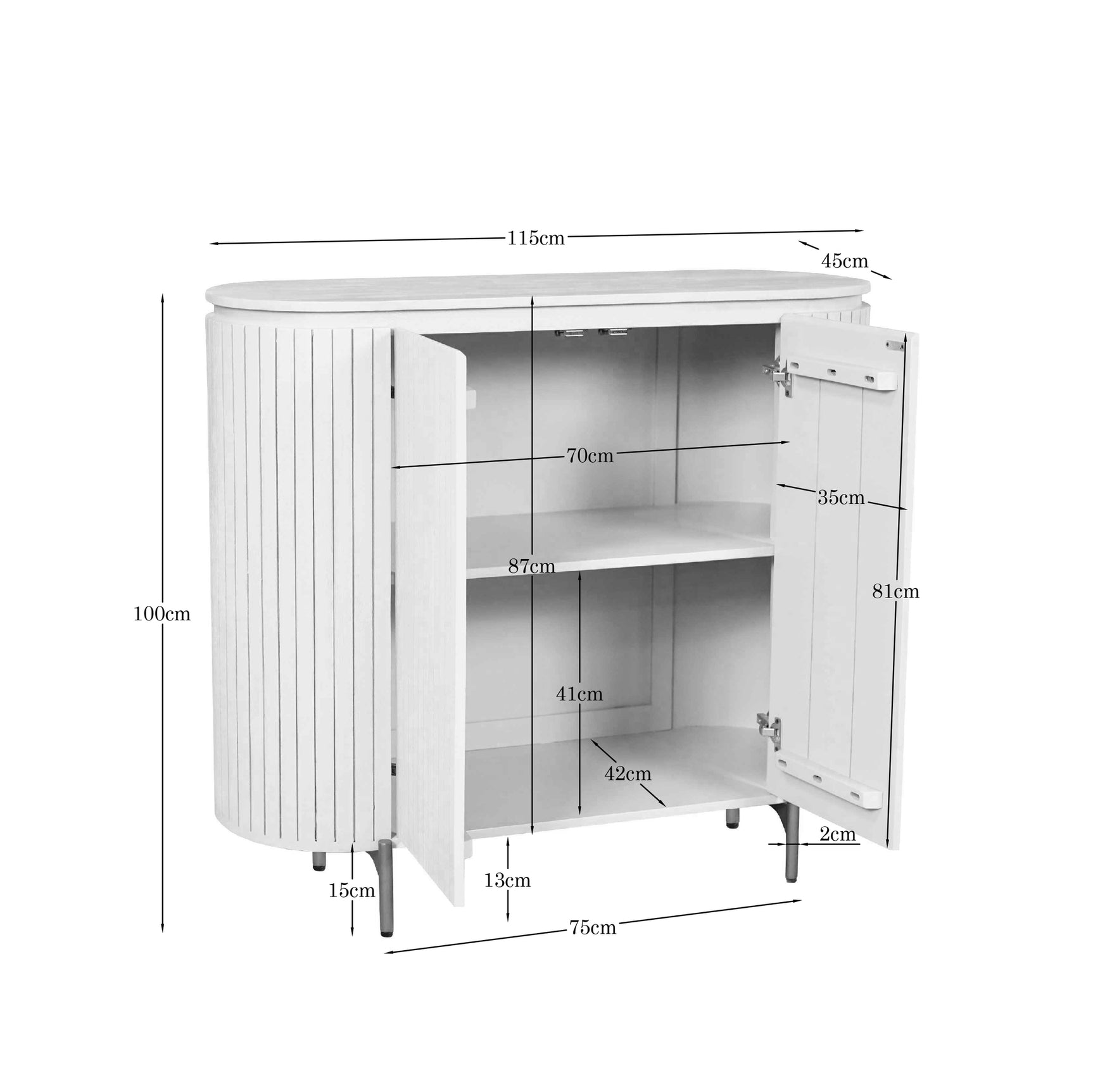 Kast Solana bruin mangohout 115 cm