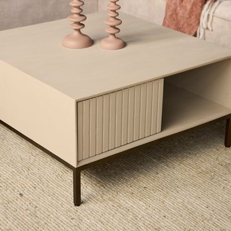 Salontafel Madison Zand | 80 cm | Vierkant