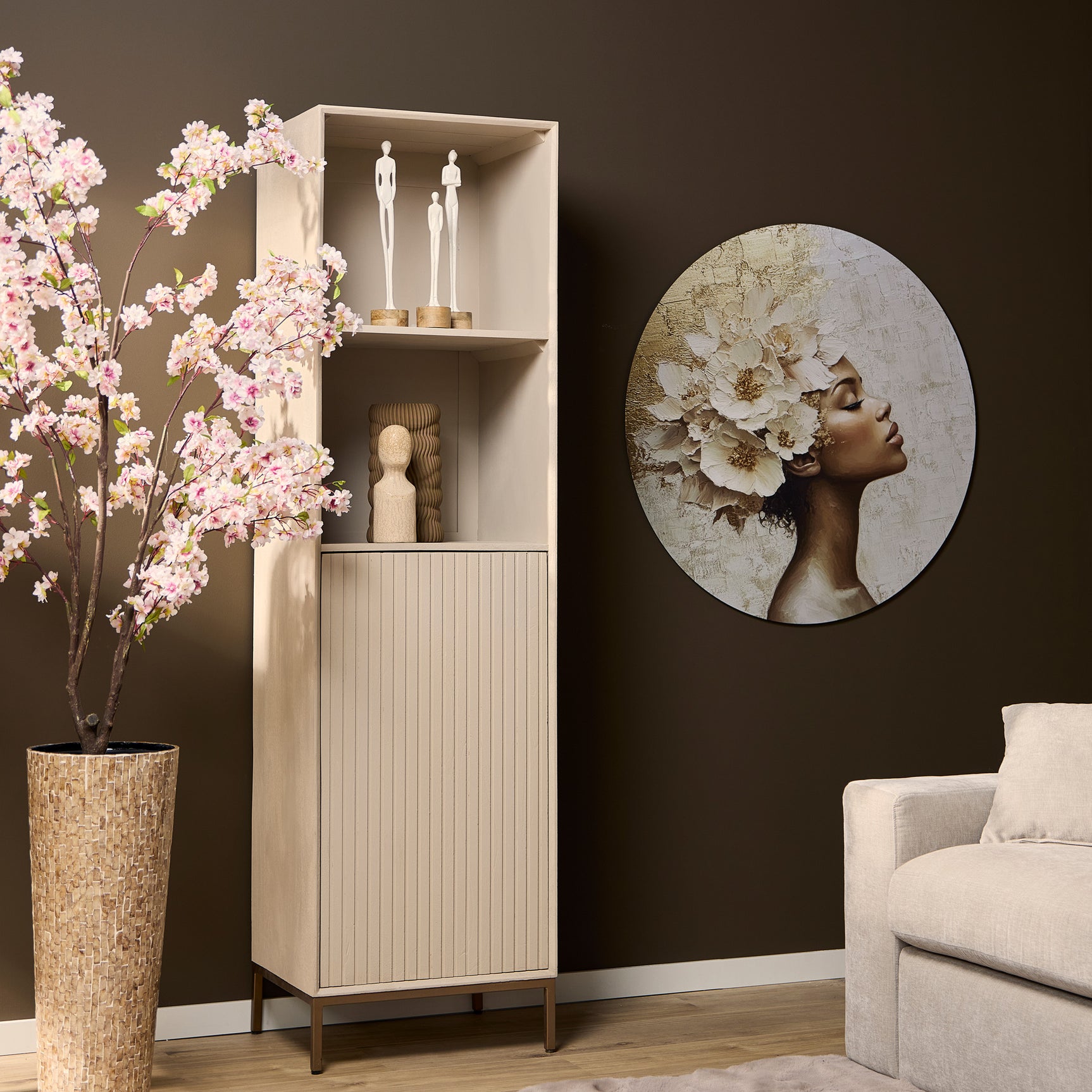 Boekenkast Madison Zand | 55 cm