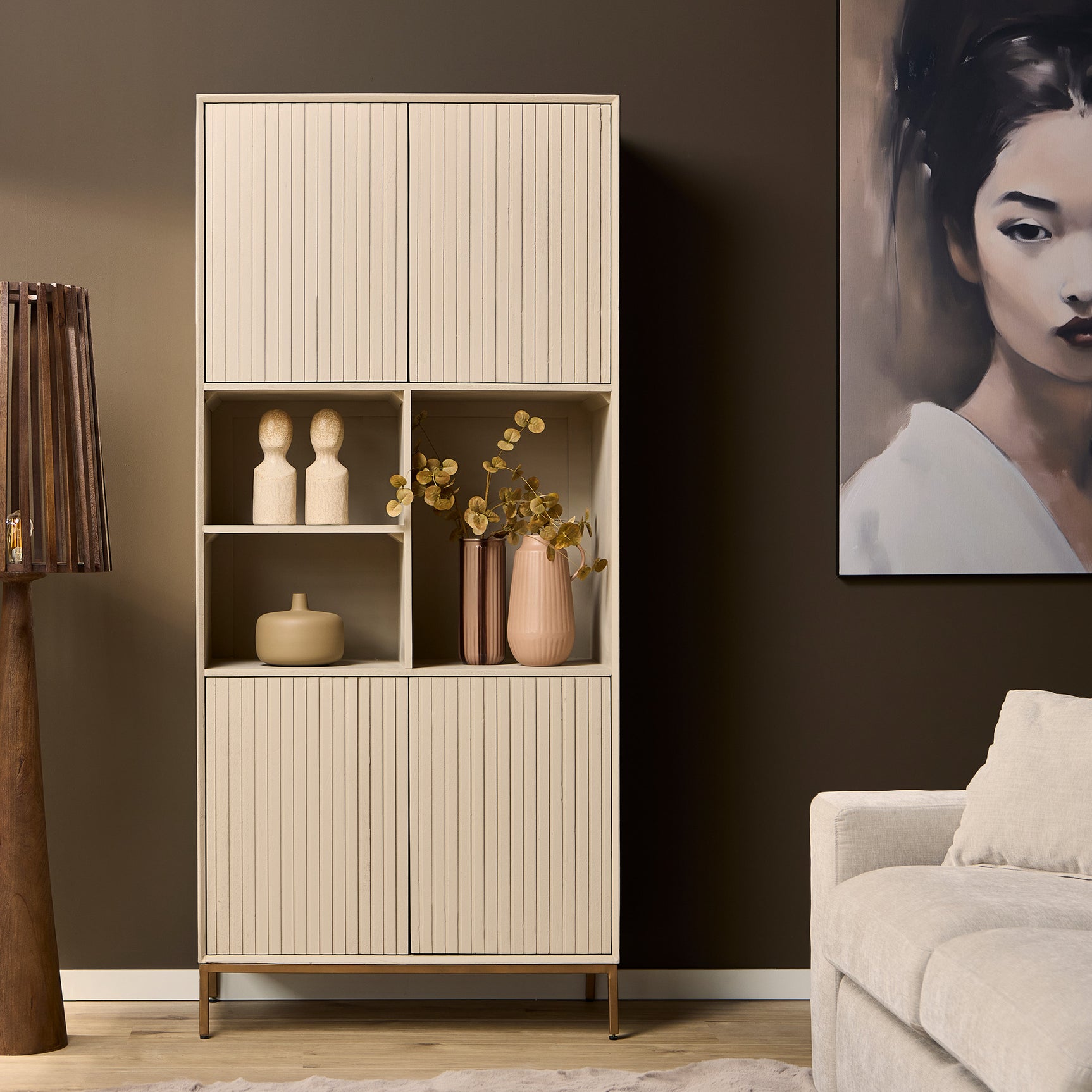 Vakkenkast Madison Zand | 90 cm