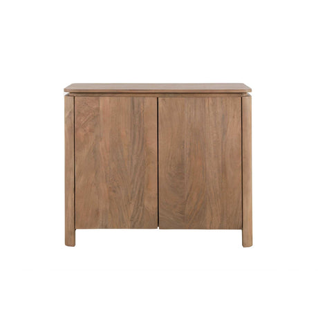 Dressoir van mangohout met twee deuren en rechthoekig blad, naturel