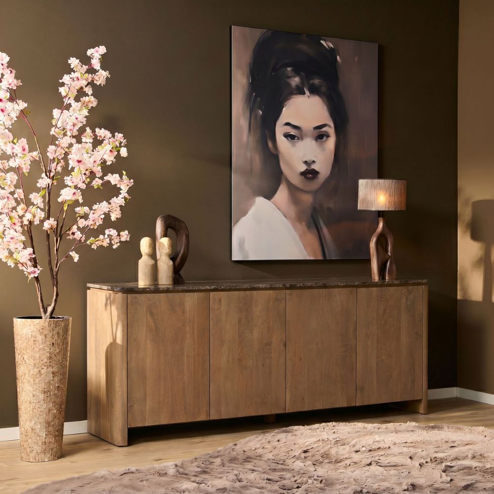 Dressoir Dallas Naturel Mangohout 210 cm