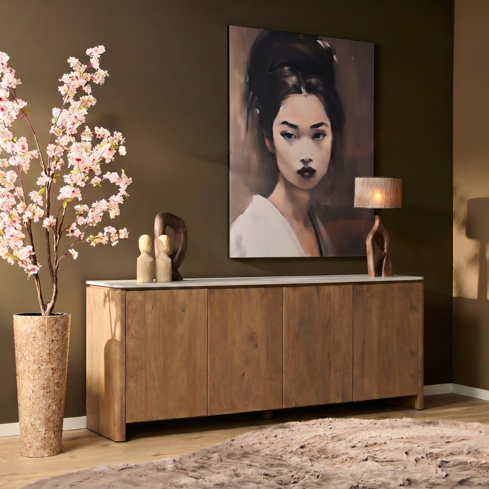 Dressoir Dallas Naturel Mangohout 210 cm