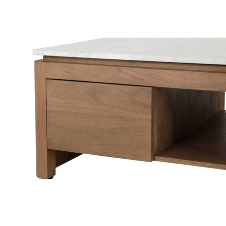 Vierkante Salontafel Dallas Naturel Mangohout 80 cm