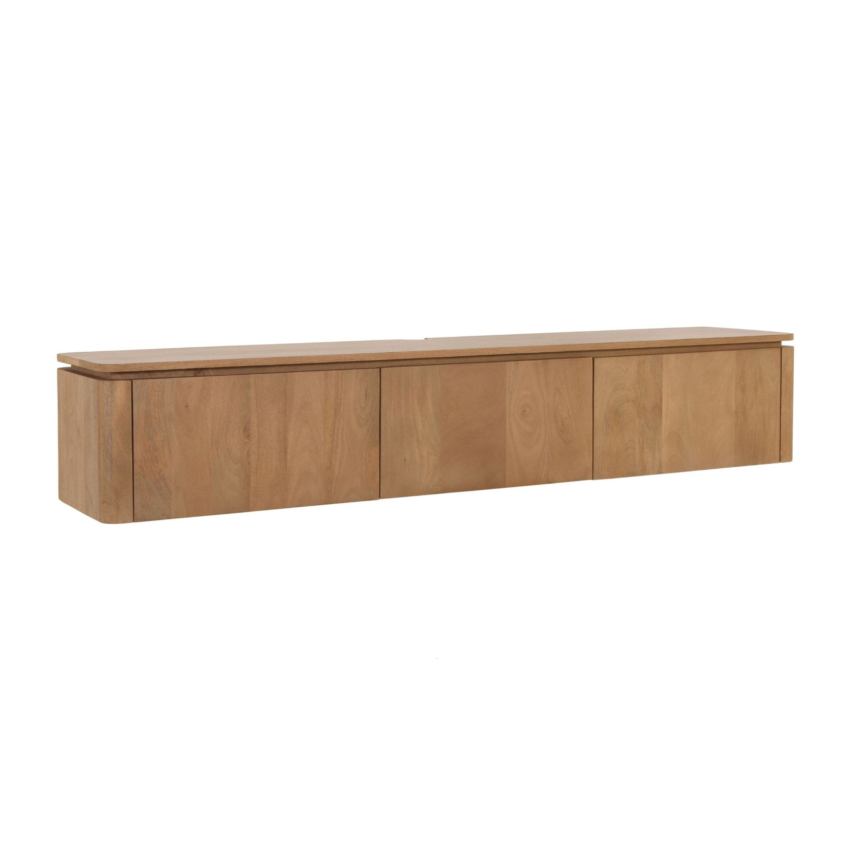Zwevend tv-meubel Dallas naturel mangohout 165 cm