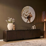 Tv-meubel Dallas bruin mangohout 210 cm