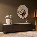 Tv-meubel Dallas bruin mangohout 210 cm