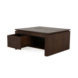 Vierkante salontafel Dallas bruin mangohout 80 cm