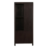 Vakkenkast Dallas links, bruin mangohout, 90 cm