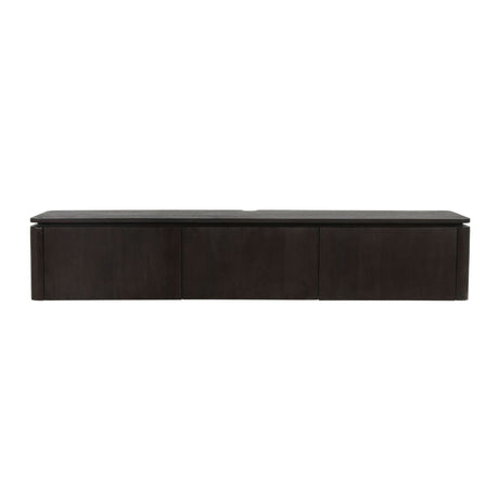 Zwevend tv-meubel Dallas bruin mangohout 165 cm