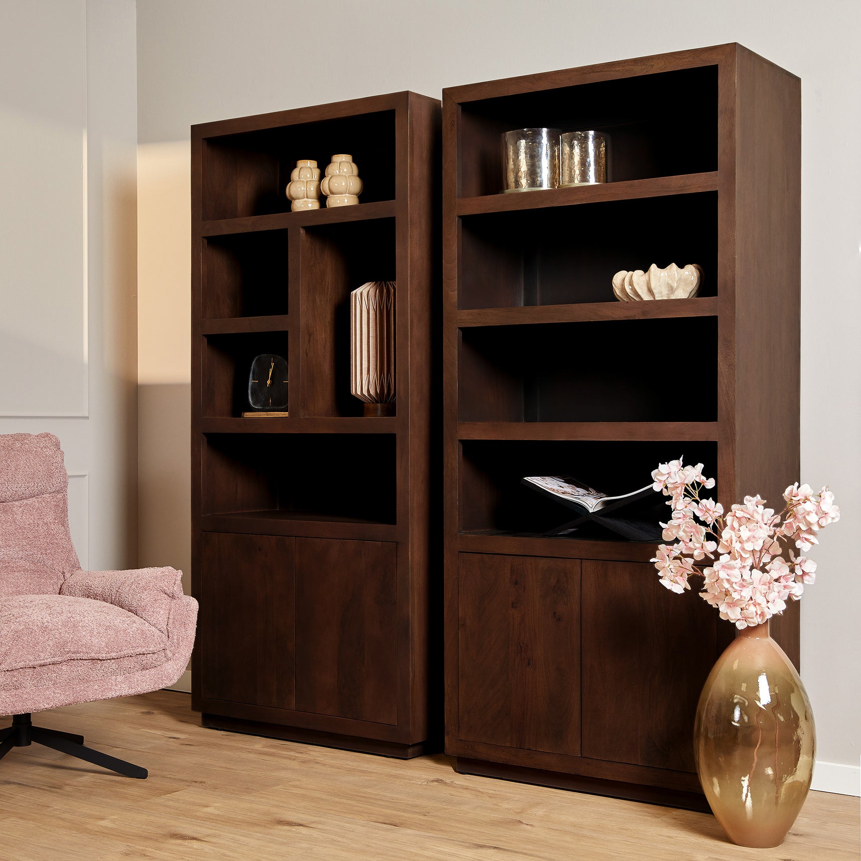 Vakkenkast Brussel Bruin | 90 cm