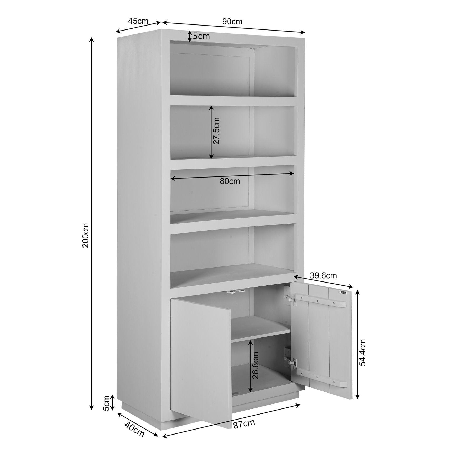 Boekenkast Brussel Bruin | 90 cm