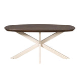 Eettafel Madison Brown | 160 cm | Deens ovaal | poot zandkleurig