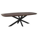 Eettafel Madison Bruin | 200 cm | Deens Ovaal | Poot Zwart