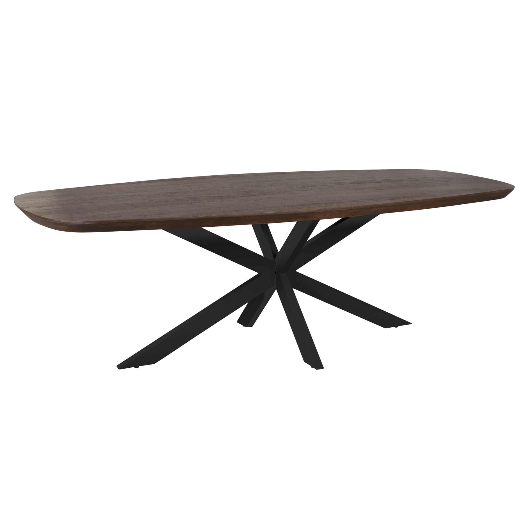 Eettafel Madison Bruin | 200 cm | Deens Ovaal | Poot Zwart