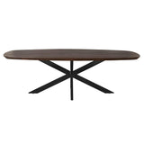 Eettafel Madison Brown | 240 cm | Deens Ovaal | Poot Zwart