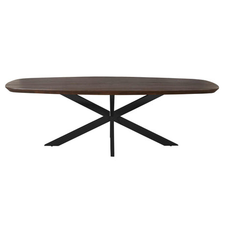 Eettafel Madison Bruin | 280 cm | Deens Ovaal | Poot Zwart