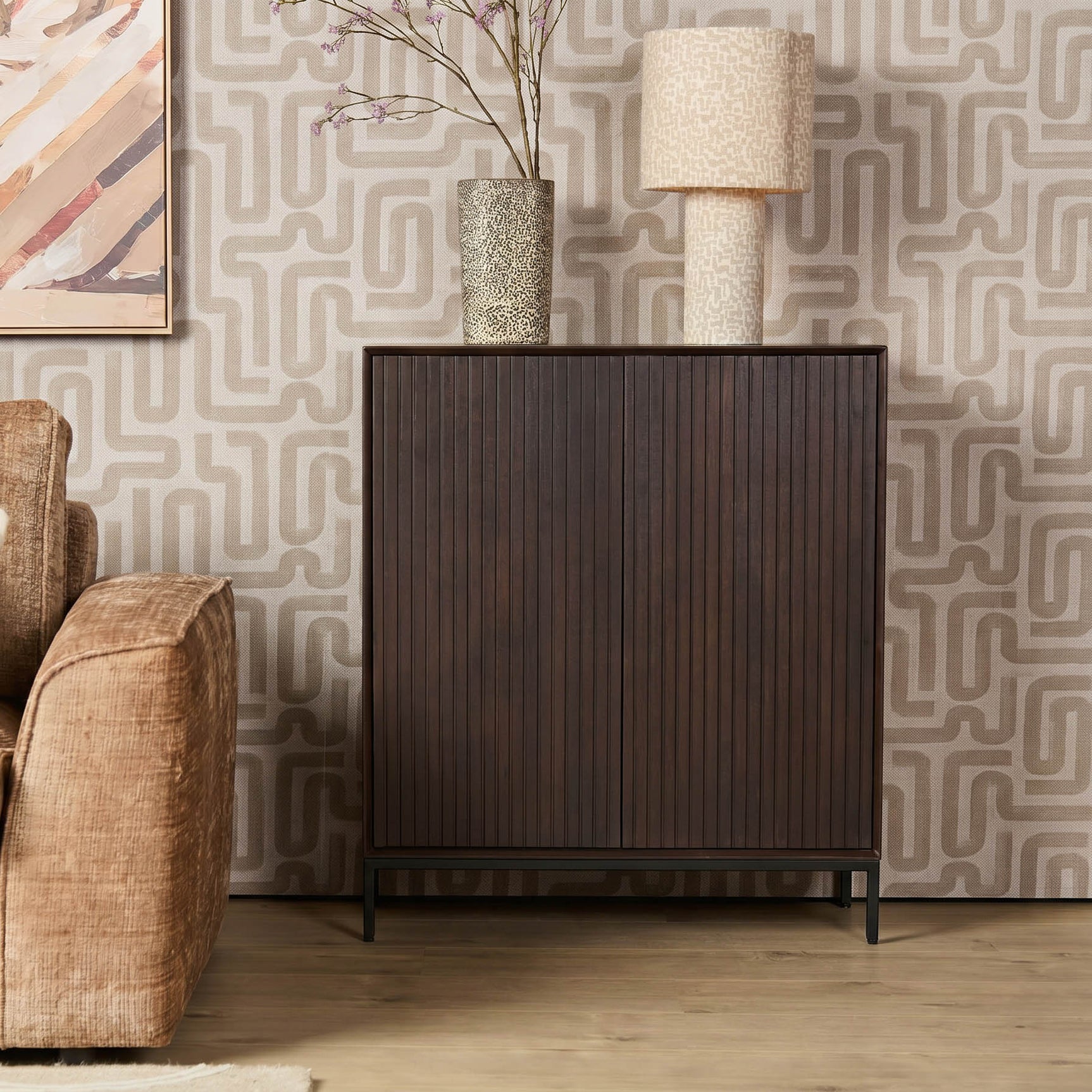 Kabinetkast Madison bruin mangohout 100 cm
