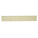 Zwevend tv-meubel Madison zandkleurig front met verticale ribbels en twee deelsecties