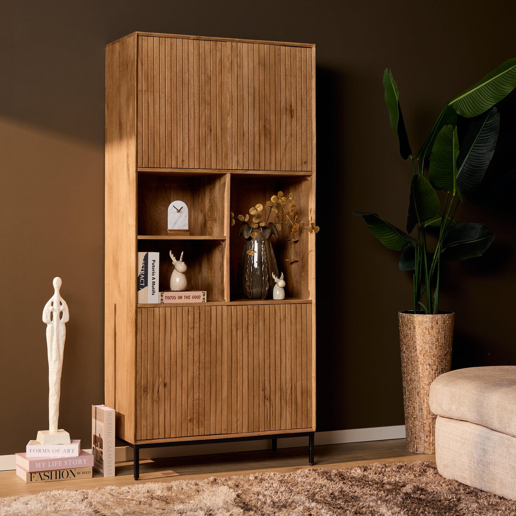 Vakkenkast Madison Naturel | 90 cm