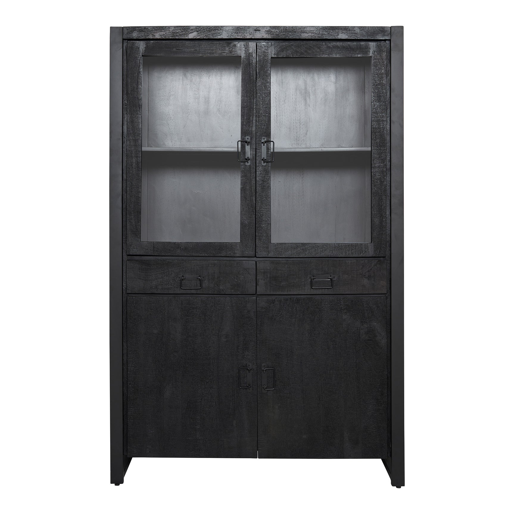 Vitrinekast Boaz Zwart | 115 cm