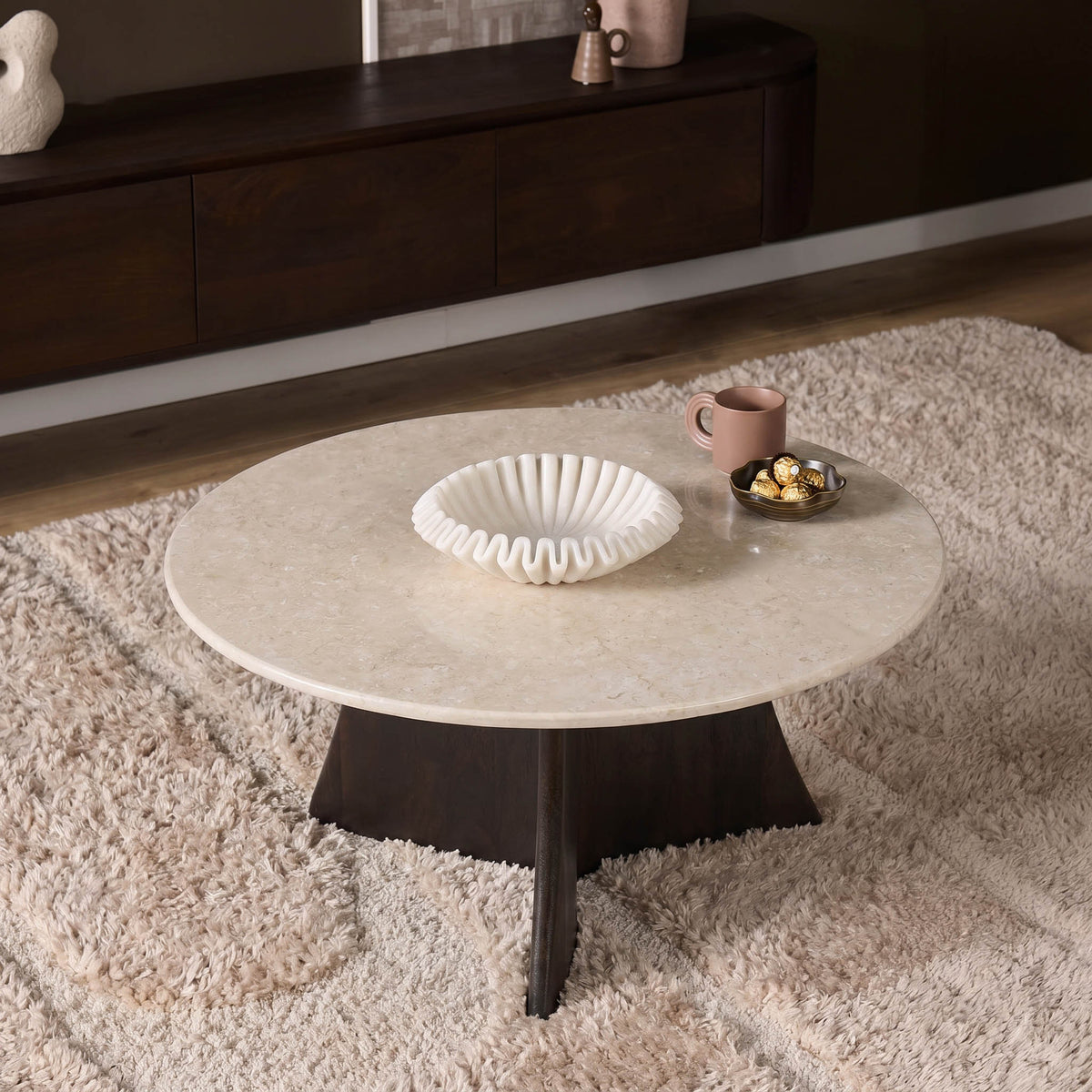 Starfurn - Salontafel Milo Botticino marmer 80 cm