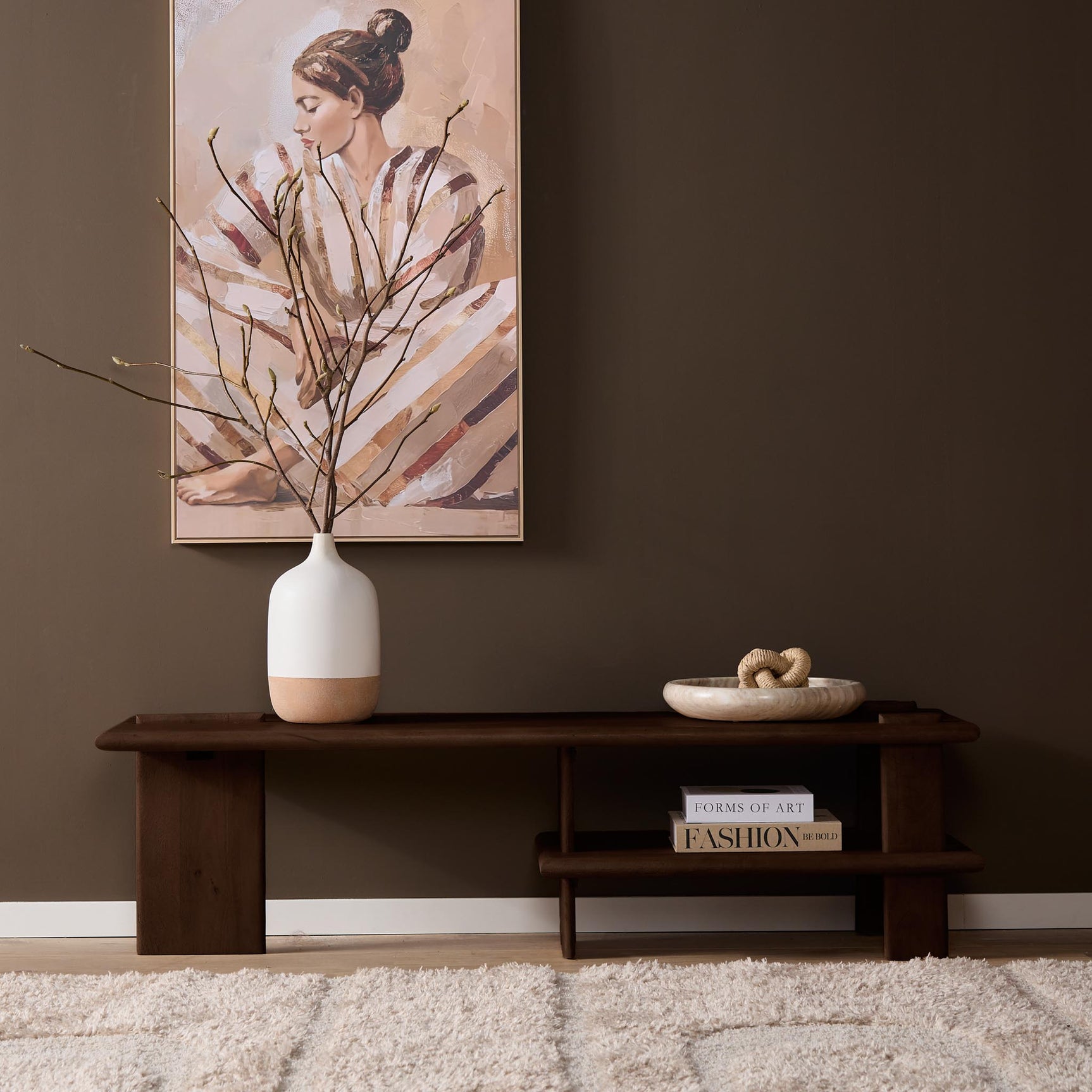 tv-meubel Lina mangohout bruin 160 cm