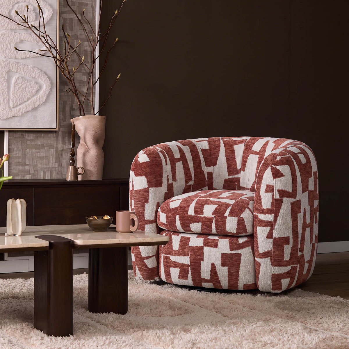Fauteuil Rosa rood