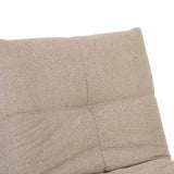 Taupe relaxfauteuil rugkussen met verticale en horizontale stiksels