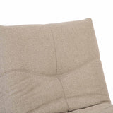 Taupe relaxfauteuil rugkussen met gestepte naden en afgeronde rand