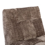 klei-kleurige relaxfauteuil met hoge rugleuning en gestikte zitkussens