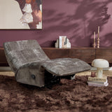 Grijze relaxfauteuil met voetensteun