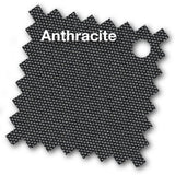 Antraciet kleurstaal van parasoldoek met ronde uitsparing