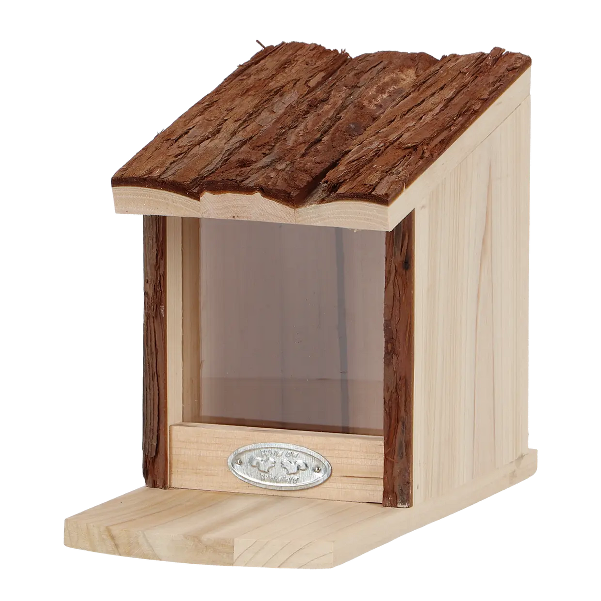 Eekhoorn voederhuis met boomschorsdak - Esschert design
