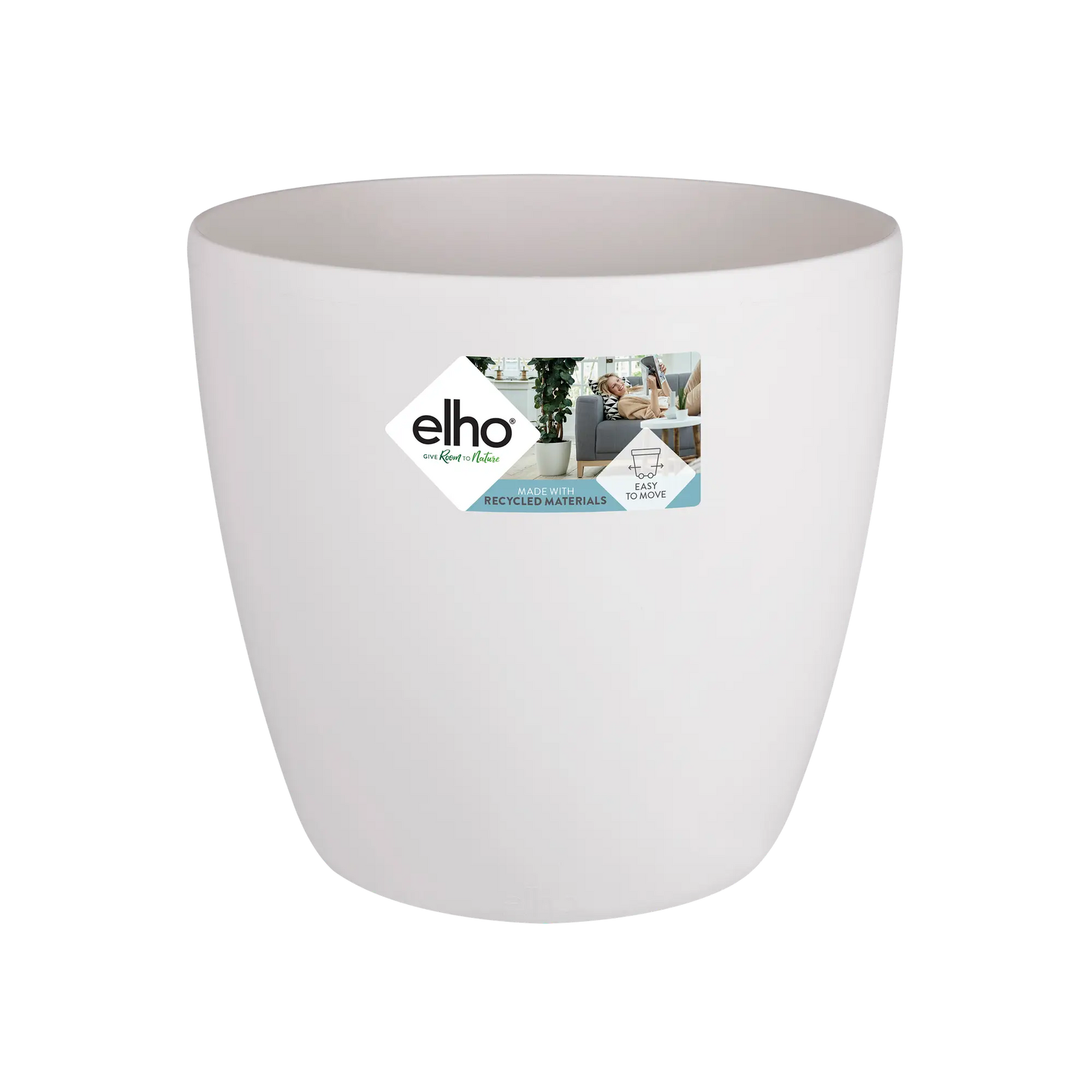 Elho - brussels round wheels 35cm white