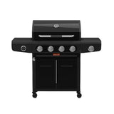 Barbecook grafiet gasbarbecue met deksel, zijplanken en vijf bedieningsknoppen