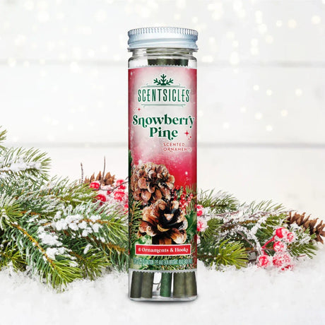 Geurstokjes voor in de kerstboom 6 stuks - Snowberry Pine