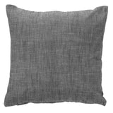 Sierkussen met linnenlook in houtskoolgrijs, effen 45x45 cm, vierkant met naden