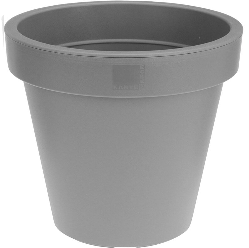 Bloempot ek rond 20cm licht gr