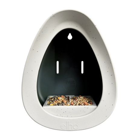 Elho - essential bird feeder 18cm fibrous grey B 18 x H 23 x D 18 cm