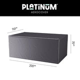 Grijze tuintafelhoes voor tafel met afmetingen 200x110xH70