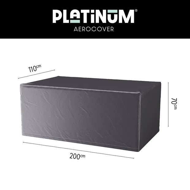 Grijze tuintafelhoes voor tafel met afmetingen 200x110xH70