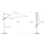 Platinum zweefparasol Challenger T² 300x300 - Lush green