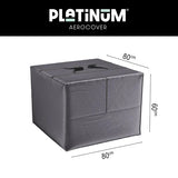 Platinum Aerocover kussentas 80 x 80 x 60 cm, donkergrijs met deksel